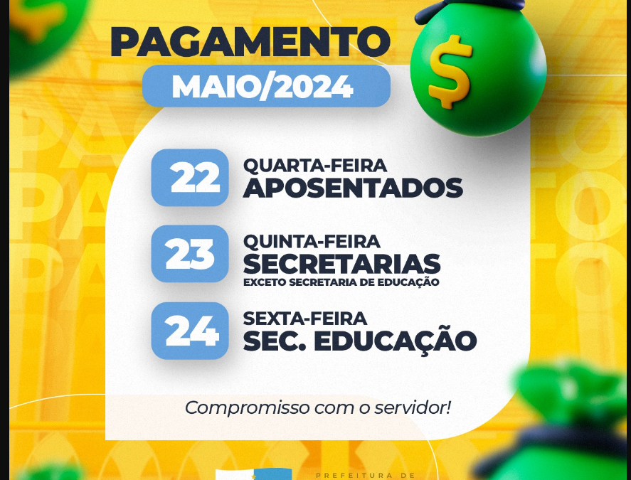 Pagamento de Maio/2024