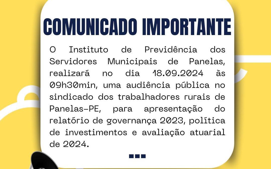 COMUNICADO IMPORTANTE